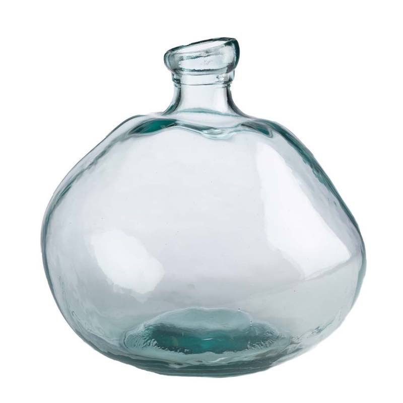 Recycled Round Glass Balloon Vase, 13